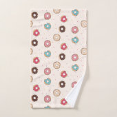 Motif de beignets sucrés (Serviette à main)