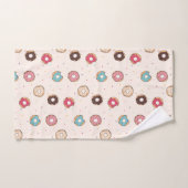 Motif de beignets sucrés (Serviette à main)