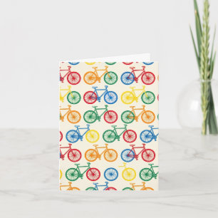 Motif de bicyclette coloré Coussin de design nordi
