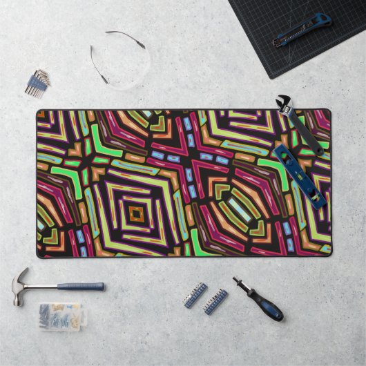 Motif de bijoux colorés en style vitrail (Poste de travail)