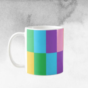 Motif de blocs en escalier arc-en-ciel Mug classiq