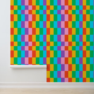 Motif de blocs en étapes arc-en-ciel Papier peint 