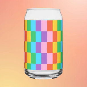 Motif de blocs en verre arc-en-ciel