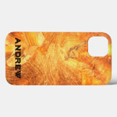 Motif de bois coque iphone de nom d'or (Verso (horizontal))