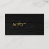 Motif de bois Script Cheveux Carte de visite (Dos)