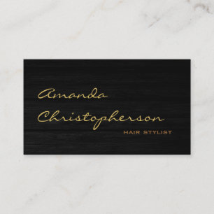 Motif de bois Script Cheveux Carte de visite