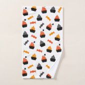 Motif de bonbons et de cupcakes d'Halloween (Serviette à main)