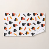 Motif de bonbons et de cupcakes d'Halloween (Serviette à main)