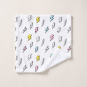 Motif de boulon de foudre à doodle mignon (Gant de toilette)