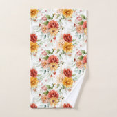 Motif de bouquet de fleurs Red Peony (Serviette à main)