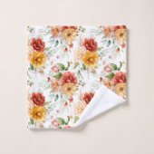 Motif de bouquet de fleurs Red Peony (Gant de toilette)