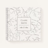 Motif de branche de Carnet spiral personnalisé (Devant)