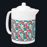 Motif de briques rétro<br><div class="desc">Jouez sur l'ancien rectangle géométrique des années 1960 motif de brique avec les couleurs populaires d'aujourd'hui en vert muet et brique- élégant et tendance, pour ce look totalement chic</div>