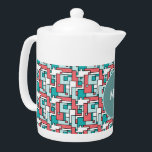 Motif de briques rétro<br><div class="desc">Jouez sur l'ancien rectangle géométrique des années 1960 motif de brique avec les couleurs populaires d'aujourd'hui en vert muet et brique- élégant et tendance,  pour ce look totalement chic</div>