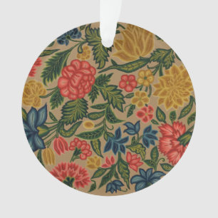 Motif de broderie florale au crewel vintage