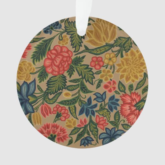 Motif de broderie florale au crewel vintage (devant)