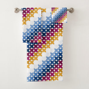 Motif de broderie point de croix coloré sans coutu