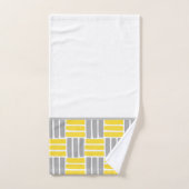 Motif de brosses géométriques gris jaune (Serviette à main)