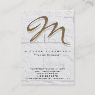 Motif de Brown Monogramme Carte de visite