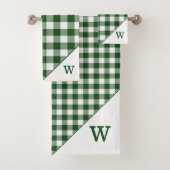 Motif de Buffle blanc vert monogramme (En situation)
