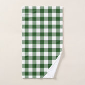 Motif de Buffle blanc vert monogramme (Serviette à main)