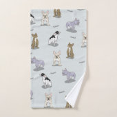 Motif de bulldog français (Serviette à main)