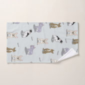 Motif de bulldog français (Serviette à main)