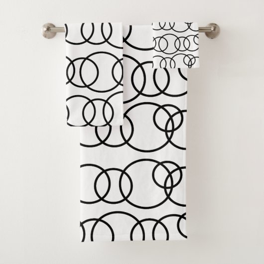 Motif de bulles de cercles noirs et blancs (En situation)