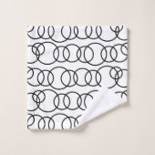 Motif de bulles de cercles noirs et blancs (Gant de toilette)