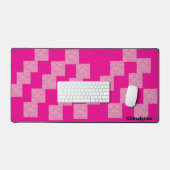 Motif de bureau en marbre rose (Clavier et souris)