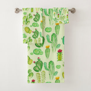 Motif de cactus à l'aquarelle