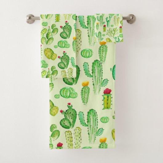 Motif de cactus à l'aquarelle (En situation)