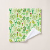 Motif de cactus à l'aquarelle (Gant de toilette)