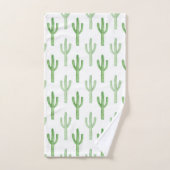 Motif de cactus d'aquarelle (Serviette à main)