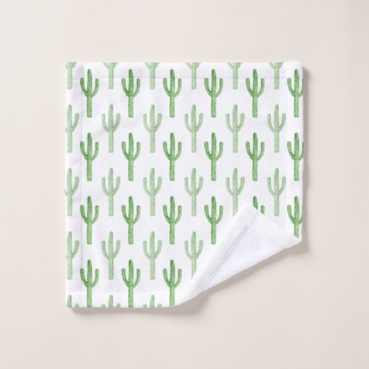 Motif de cactus d'aquarelle (Gant de toilette)