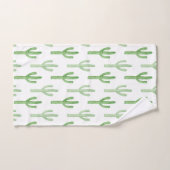 Motif de cactus d'aquarelle (Serviette à main)