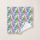 Motif de cactus de fleur sauvage d'aquarelle (Gant de toilette)