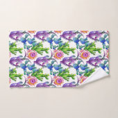 Motif de cactus de fleur sauvage d'aquarelle (Serviette à main)