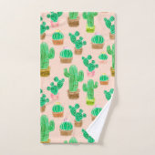 Motif de cactus pointillés (Serviette à main)