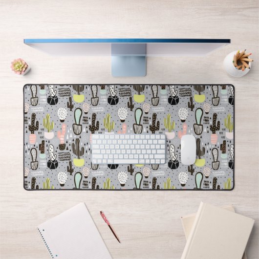Motif de cactus texturés à la main (Bureau 1)