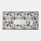 Motif de cactus texturés à la main (Clavier et souris)