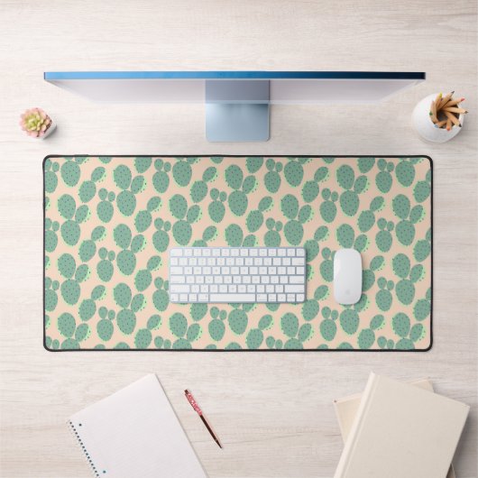 Motif de cactus vert et rose (Bureau 1)