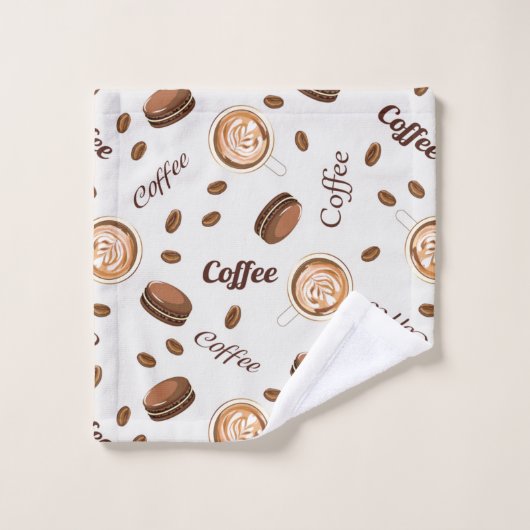 Motif de café (Gant de toilette)