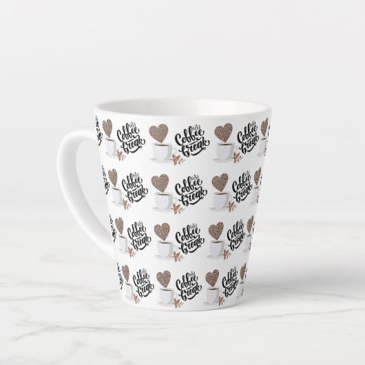 Motif de café Latte Mug (Angle gauche)
