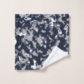 Motif de camouflage bleu gris blanc Camo (Gant de toilette)