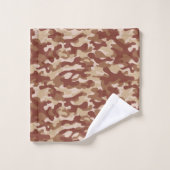 Motif de camouflage en beige désert  (Gant de toilette)