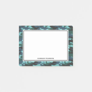 Motif de Camouflage moderne Nom Black Post-it Note