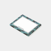 Motif de Camouflage moderne Nom Black Post-it Note (Incliné)