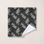 Motif de camouflage noir (Gant de toilette)