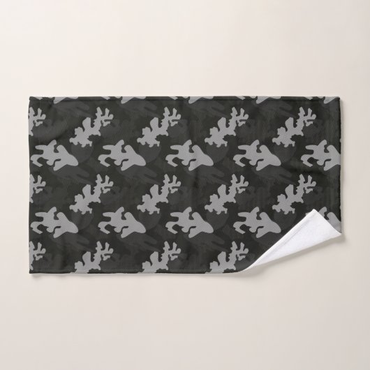 Motif de camouflage noir (Serviette à main)